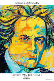 Ludwig van Beethoven Poster 8 x 12